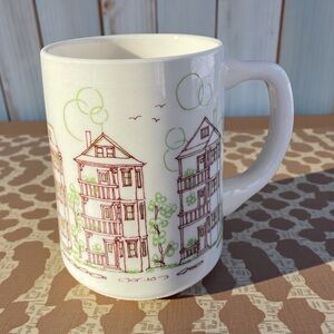 Worcester Ma, Bicentennial coffee mug, 1976, iconic 3 deckers, made in Mass